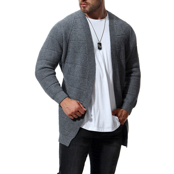 Men's Solid Color Casual Knit Cardigan