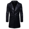 Large Size Long PU Suit Men's Jacket