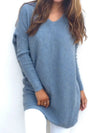 Fashionable V-Neck Long Sleeved  Thin  Sweater