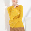 Off Shoulder Flare Sleeve Beading Sweater