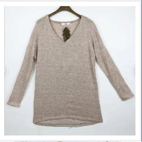 V- neck Long Sleeve Medium Style Sweaters