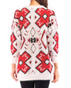 Long Sleeve O-Neck Print Sweater