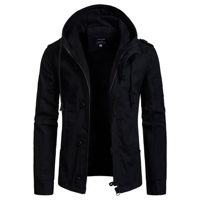 New Men's Cotton Hooded Jacket