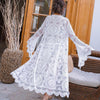 Women's Trumpet Sleeve Lace Medium Long Loose Sunscreen Cardigan