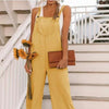 Women's Fashion Nine-Point Belt Casual Jumpsuits