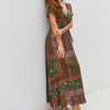 Women's Casual V Collar Short-Sleeved Bohemian Dress