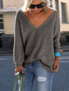 V Neck Loose Fit Sweater