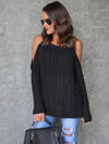 Solid Color Knitting Round-neck Sweater Tops