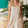 Women's Pure Color Strap Jumpsuits