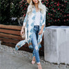 Women's Printed Loose Lace Chiffon Long Sleeve Cardigans