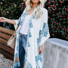 Women's Printed Loose Lace Chiffon Long Sleeve Cardigans