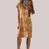 Women's Tie-Dye Short-Sleeved V-Neck Dress