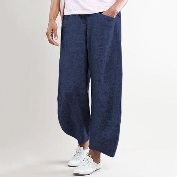 Women's Casual Solid Color Straight Pants