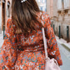 Women's Floral Print Long Sleeve Dress