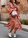 Women's Floral Print Long Sleeve Dress