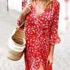 Women's Floral Printed Split Dress