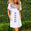 Women's V-Neck Short-Sleeved Printed Dress