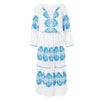 Women's V-Neck Embroidered Print Dress