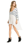 Casual Loose Asymmetry Print Cover-ups