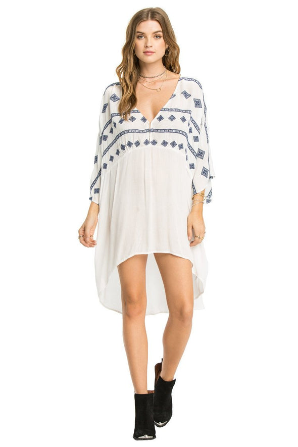 Casual Loose Asymmetry Print Cover-ups