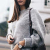 Loose Round Neck Set Of Mohair Knit Sweater