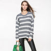 Stripe Round Neck Long Sleeve Sweaters