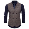 New British Style Business Fashion Slim Casual Lattice Suit Vest