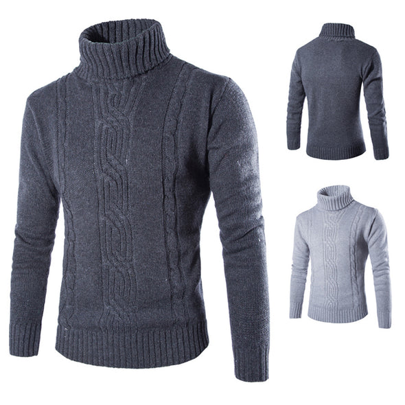 New Fashion Jacquard Solid Color British Casual Pullover Sweater