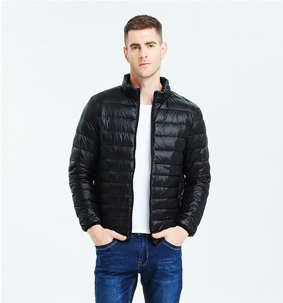 Lightweight Stand Collar Long Sleeve Zip Down Jacket