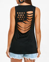 New Openwork Sleeveless Sexy T-Shirt