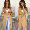 Casual Solid Turn-down Collar Irregular Long Sleeve Sweater