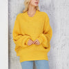 Bat Sleeve Round Neck Hollow Out Plain Knitting Sweater