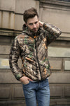 Thin Hooded Camouflage Short Long-Sleeved Down Jacket