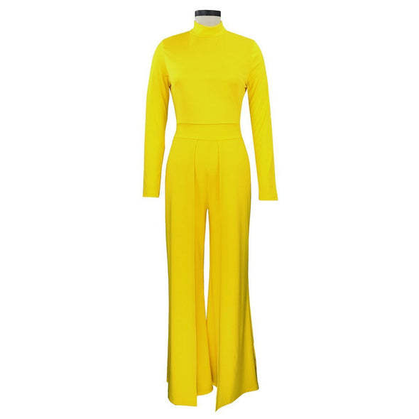 Pure Color Casual Slim Jumpsuit