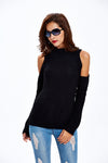 Turtle Neck Long Sleeve Hollow Out Fashion Knitting Sweaters