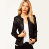 Sequins Dark buckle Round Neck Long Sleeve Jacket