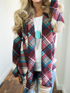 Patchwork  Plaid  Long Sleeve Cardigans