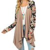 Women's Print Splicing Long Sleeve Cardigan