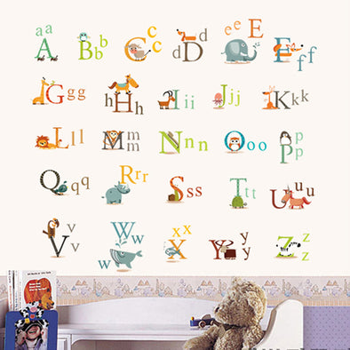 Cartoon Alphabet Living Room Background Wall Sticker