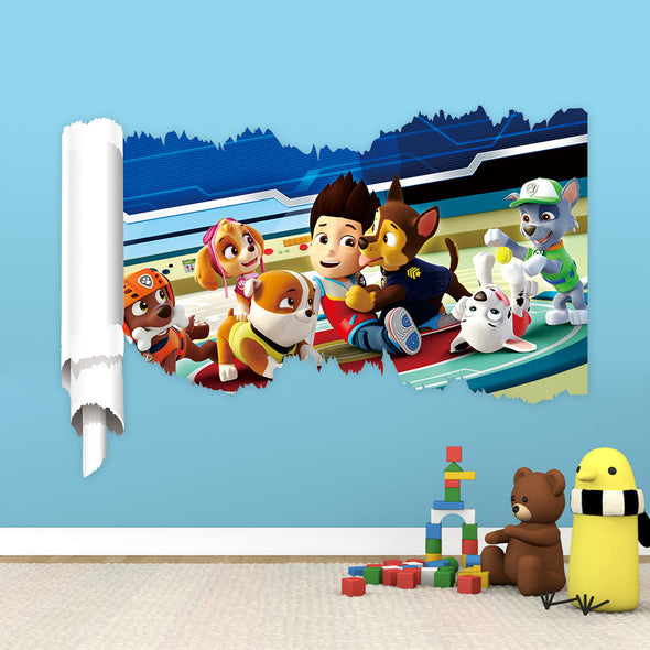 Cartoon Dog Patrol Wall Sticker