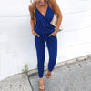 Women's Fashion Sleeveless Plain Jumpsuits