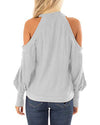 Casual Off-The-Shoulder Long-Sleeved Sweatshirt