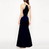 Halter Sequin Stitching Sleeveless Maxi Evening Dress