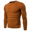 New Men's O-Neck Solid Color Long Sleeve Sweater