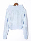 Knitting Loose Solid Color Sweater Tops