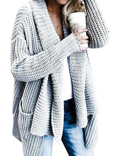 Loose Mid-Length Knitting Cardigan Sweater