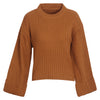 Solid Color Round Neck Long Sleeve Sweaters