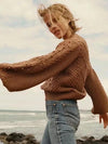 Solid Color Knitting Long Sleeves Sweater Tops