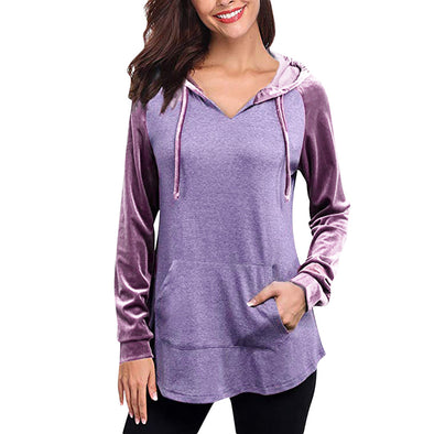 Colorblock Long Sleeve Hooded Sweatshirt