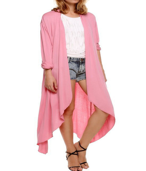 Long Sleeve Irregular Knit Cardigan